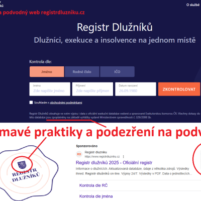 Klamavé registry dlužníků a exekucí pod drobnohledem státních orgánů